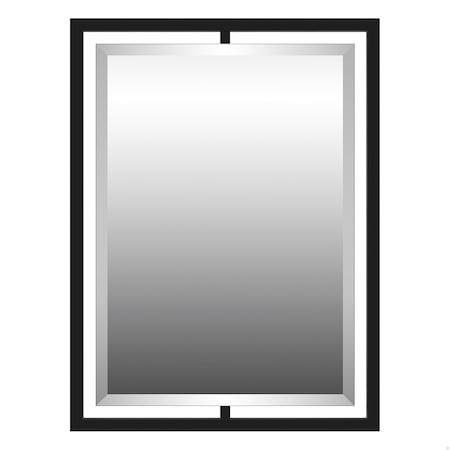 Quoizel Marcos Matte Black Framed Mirror QR1857MBK